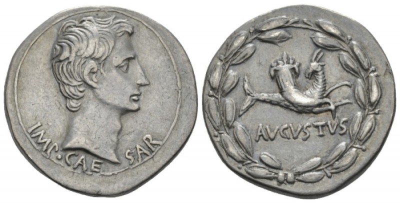 Octavian as Augustus, 27 BC – 14 AD Cistophoric tetradrachm Ephesus (?) circa 25...