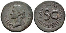 Octavian as Augustus, 27 BC – 14 AD As circa 7 BC, Æ 30mm., 11.20g. Bare head l. Rev. Legend around SC. C 516. RIC 432.

Nice green patina, Very Fin...