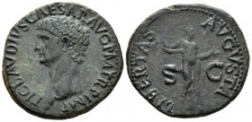Claudius, 41-54 As circa 50-54, Æ 29mm., 11.03g. Bare head l. Rev. Libertas, draped, standing facing, head r., holding pileus and extending l. hand. C...
