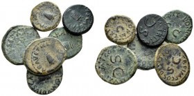 Claudius, 41-54 Lot of 6 Quadrantes circa 41-54, Æ 16.2mm., 18.84g. Lot of 6 Quadrantes.

Very Fine.