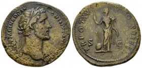 Antoninus Pius, 138-161 Sestertius circa 151-152, Æ 35mm., 27.91g. IMP CAES T AEL HADR ANTONINVS AVG PIVS P P Laureate head r. Rev. TR POT XV - COS II...