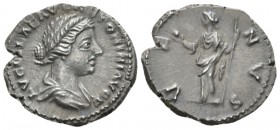 Lucilla, daughter of M. Aurelius and wife of Lucius Verus Denarius circa 164-169, AR 20mm., 3.21g. Draped bust r. Rev. Venus standing l., holding scep...
