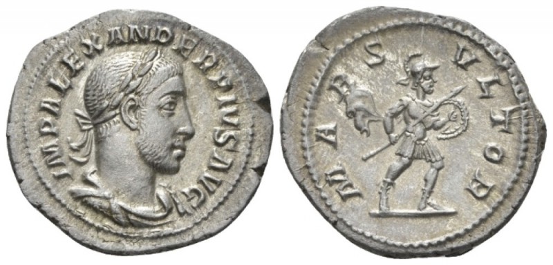 Severus Alexander, 222-235 Denarius circa 231-235, AR 21mm., 3.45g. Laureate, dr...