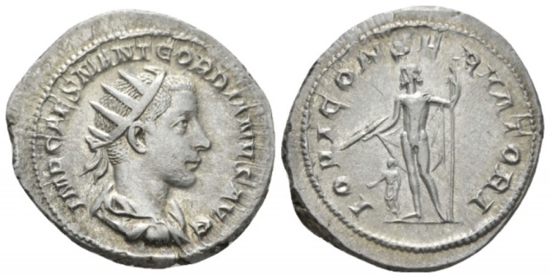 Gordian III, 238-244 Antoninianus circa 238-239, AR 24mm., 4.42g. Radiate, drape...