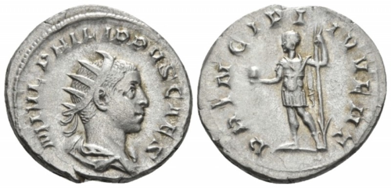 Philip II Caesar, 244-247. Antoninianus circa 245-246, AR 22mm., 4.24g. Radiate,...