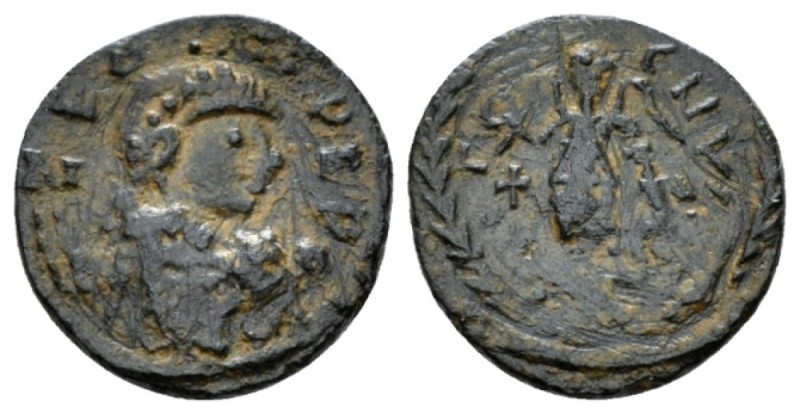 Zeno, 474-491 Æ3 Constantinople circa 476-491, Æ 13mm., 1.13g. Pearl-diademed, d...