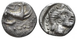 Sicily, Segesta Hemidrachm (barbaric issue) circa 380 BC, AR 12mm., 1.48g. Hound r. Rev. Female head r. Fro type, cf. Hurter pl. XXV, 34. Rare. About ...
