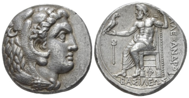 Kingdom of Macedon, Aradus Tetradrachm circa 328-320, AR 26mm., 17.19g. Head of ...