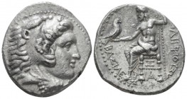 Kingdom of Macedon, Philip III Arridaeus, 323-317 Laodicea Tetradrachm circa 323-317, AR 28mm., 16.66g. Head of Heracles r., wearing lion-skin headdre...