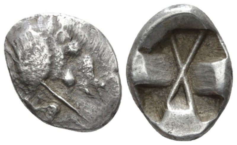 Lycia, Dynasts of Lycia. Tetrobol circa 520-480, AR 18mm., 2.53g. Forepart of bo...