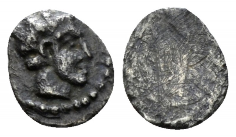 Cyprus, King Evagoras I, 411 – 373. Salamis 1/48 of siglos circa 411-373, AR 16m...