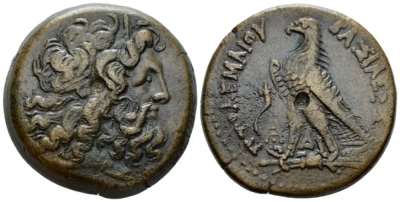 The Ptolemies, Ptolemy IV, 222-204. Alexandria Triobol from 219, Æ 33mm., 34.11g...