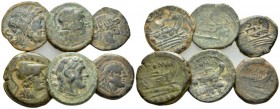 Lot of 6 Bronzes. II-I cent., Æ 30mm., 43.57g. Lot of 6 Bronzes.

Green patina, Very Fine.