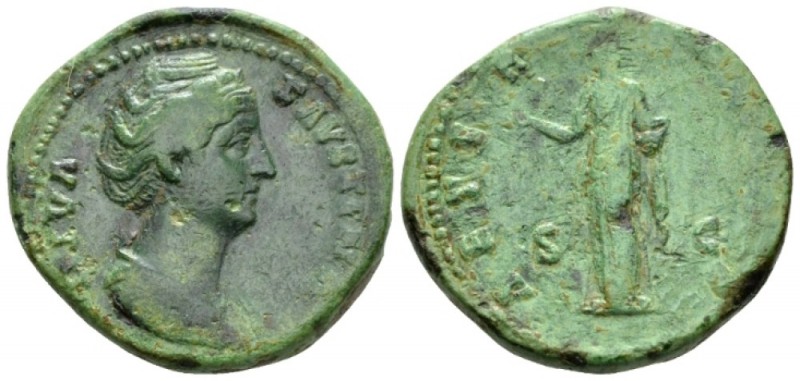 Faustina senior, wife of Antoninus Pius As afte 141, Æ 28mm., 17.03g. Draped bus...