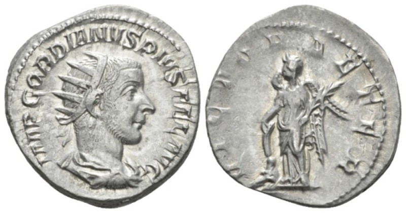 Gordian III, 238-244 Antoninianus circa 243-244, AR 21mm., 4.15g. Radiate, drape...