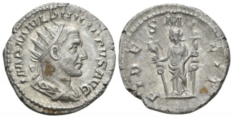 Philip I, 244-249 Antoninianus circa 244-247, AR 22mm., 4.33g. Radiate, draped a...