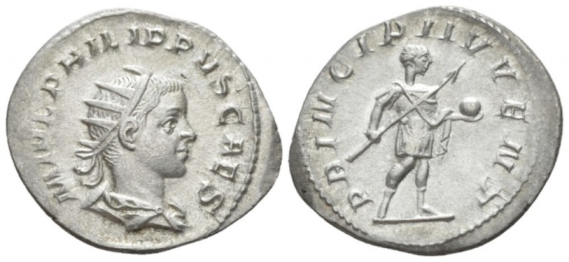 Philip II caesar, 245-246. Antoninianus circa 245-246, AR 23mm., 3.16g. Radiate,...