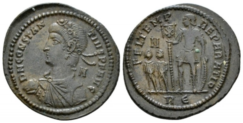 Constantius II, 337-361 Æ2 Rome circa 350, Æ 25mm., 4.01g. Rosette-laureate, dra...