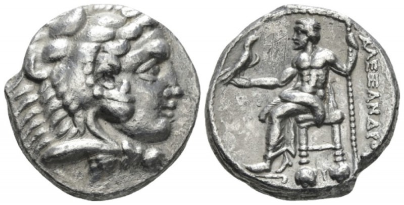 Kingdom of Macedon, Alexander III, 336 – 323 Ake Tetradrachm circa 318-317, AR 2...