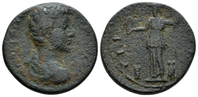 Corinthia, Corinth Commodus, 177-192 Bronze circa 180-182, Æ 23.7mm., 8.97g. Bar...