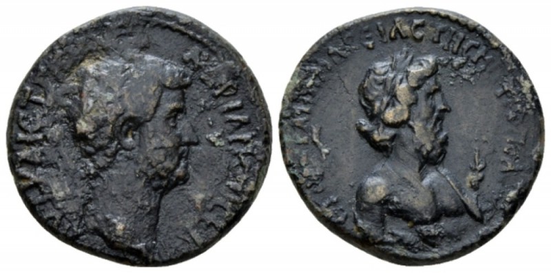 Pontus, Amasia Hadrian, 117-138 Bronze circa 138, Æ 21.9mm., 5.80g. Laureate hea...