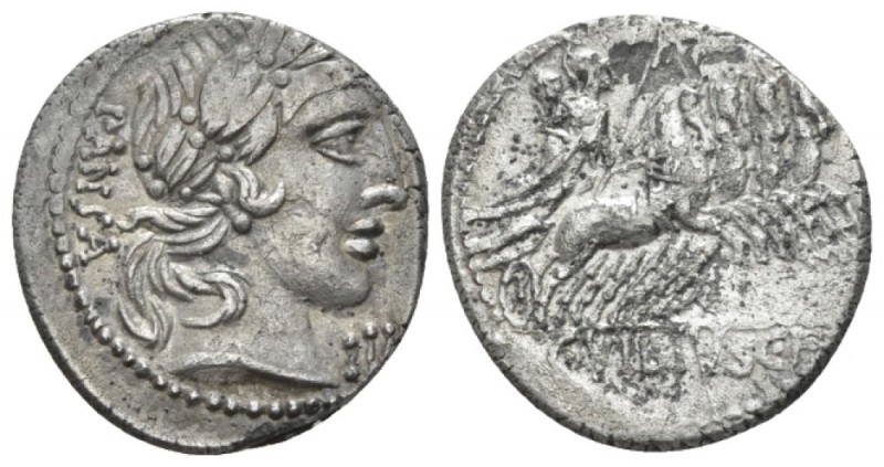 C. Vibius C.f. Pansa. Denarius crica 90, AR 17.1mm., 3.53g. PANSA Laureate head ...