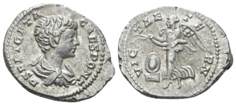 Geta as Caesar, 198-209 Denarius circa 200-202, AR 20.7mm., 3.44g. P SEPT GETA-C...