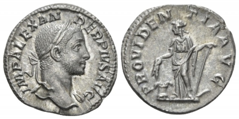 Severus Alexander, 222-235 Denarius circa 222-235, AR 19mm., 2.93g. Laureate bus...