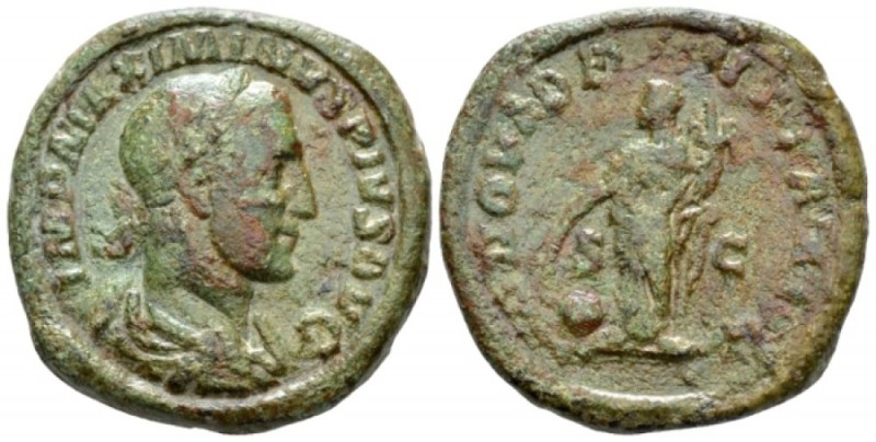 Maximinus I, 235-238 Sestertius circa 235-236, Æ 33mm., 26.54g. Laureate, draped...