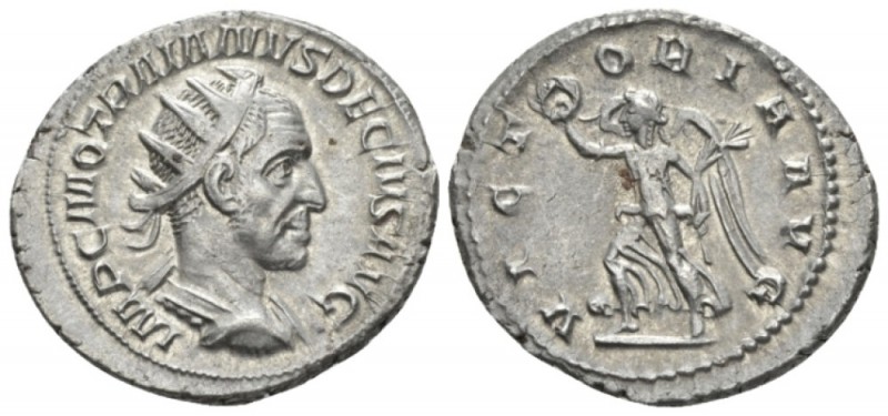 Trajan Decius, 249-251 Antoninianus circa 249-251, AR 23mm., 4.52g. Radiate and ...