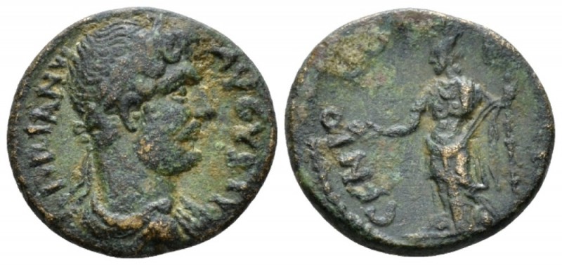 Pisidia, Cremna Hadrian, 117-138 Bronze circa 117-138, Æ 19.9mm., 4.30g. Laureat...