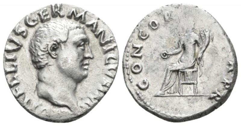 Vitellius, January – December 69 Denarius 19 April – 20 December 69, AR 19mm., 3...