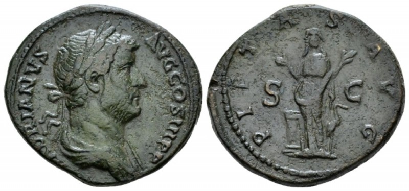 Hadrian, 117-138 As circa 134-138, Æ 28mm., 13.54g. Laureate and draped bust r. ...