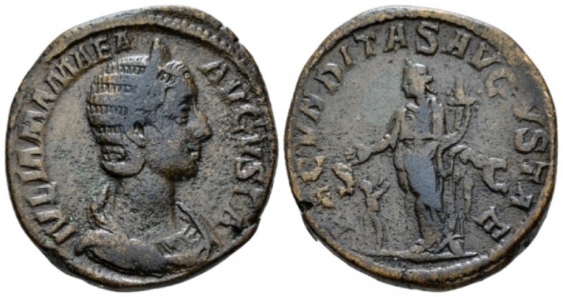 Julia Mamaea, mother of Severus Alexander Sestertius circa 222-235, Æ 32mm., 24....