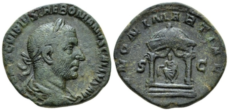 Trebonianus Gallus, 251-253 Sestertius circa 251-253, Æ 28mm., 12.80g. Trebonian...