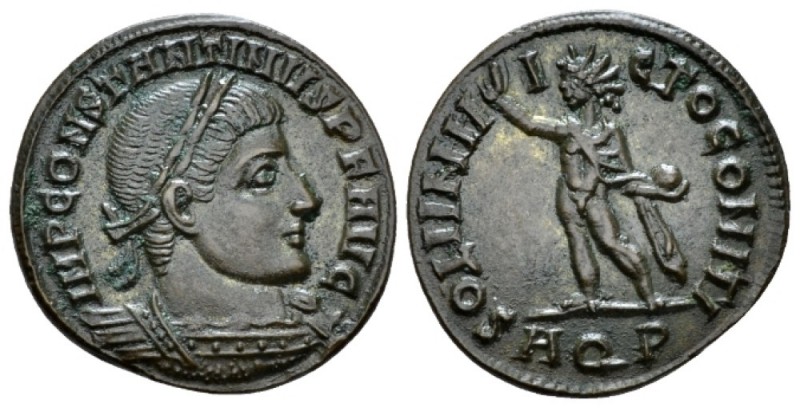 Constantine I, 307-337 Æ3 Aquileia circa 317, Æ 20mm., 3.02g. Laureate, draped a...