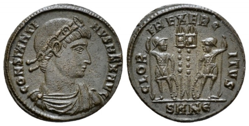 Constantine I, 307-337 Follis Nicomedia circa 330-335, Æ 18mm., 2.18g. Diademed,...