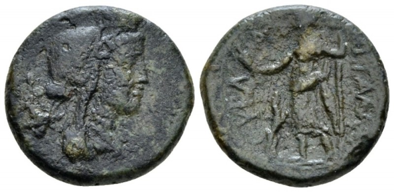 Sicily, Hybla Magna Bronze after 210, Æ 20mm., 6.76g. Veiled and draped bust of ...