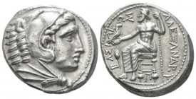Kingdom of Macedon, Kassander. As regent, 317-305 BC, or King, 305-298 BC. Amphipolis Tetradrachm circa 316-311, AR 26mm., 17.02g. Head of Herakles r....