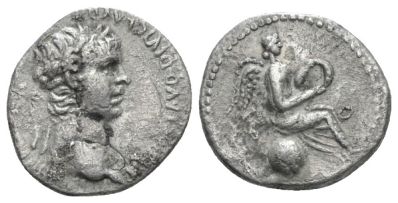 Nero, 54-68 Hemidrachm Caesarea (Cappadocia) circa 56-58, AR 14mm., 1.63g. Laure...