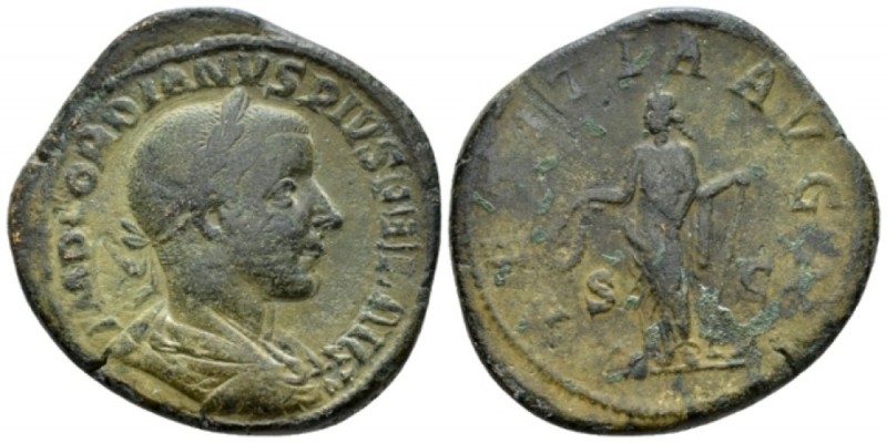 Gordian III, 238-244 Sestertius circa 240-244, Æ 32mm., 20.04g. Laureate, draped...