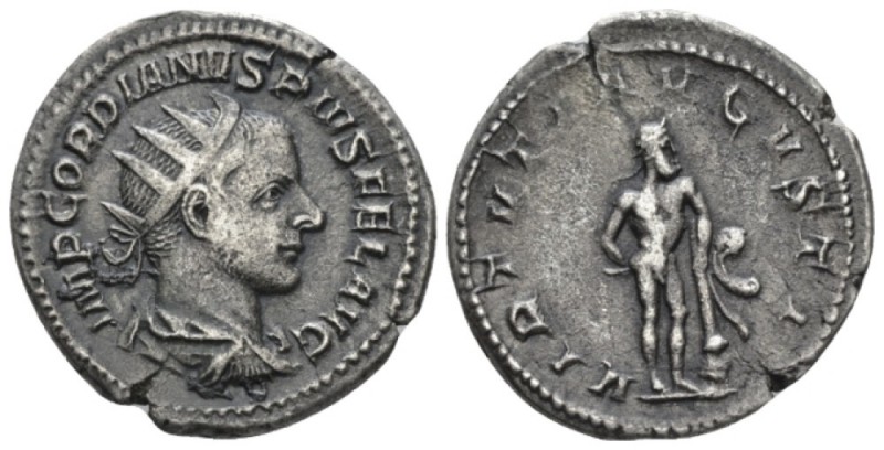 Gordian III, 238-244 Antoninianus circa 241-243, AR 22mm., 3.83g. Radiate, drape...