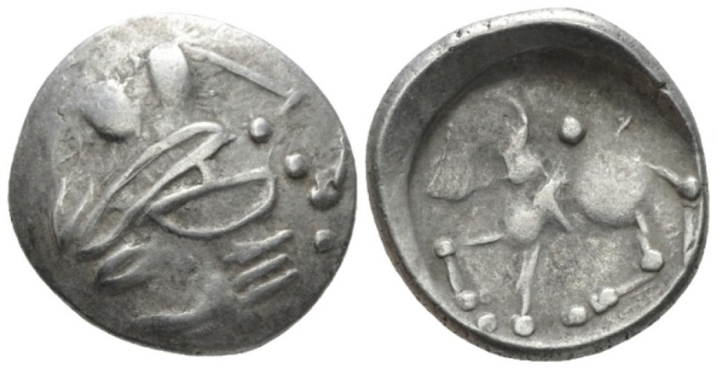 Celtic, Sattelkopfpferd type Tetradrachm circa II cent., AR 22mm., 7.99g. Celtic...