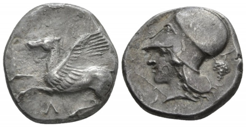 Acarnania, Leucas Stater circa 340-300, AR 21mm., 8.48g. Pegasus flying r. Rev. ...