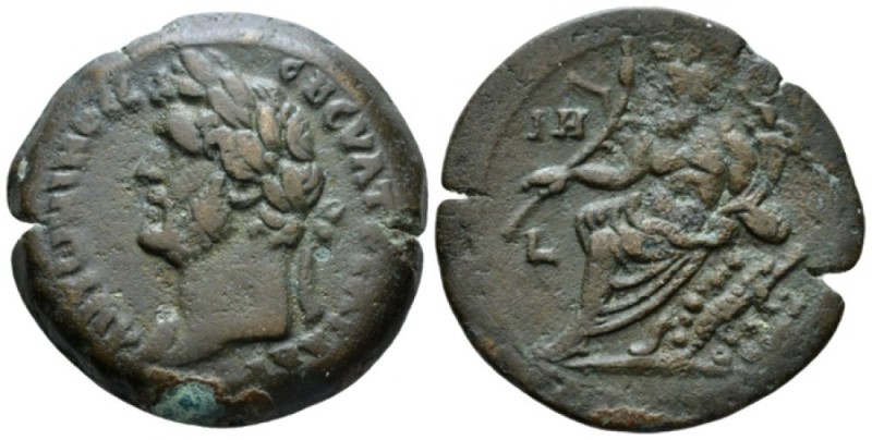 Egypt, Alexandria. Dattari. Antoninus Pius, 138-161 Drachm circa 154-155 (year 1...