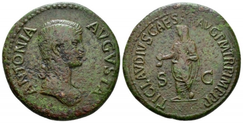 In the name of Antonia, wife of Nero Claudius Drusus Dupondius circa 50-54, Æ 31...