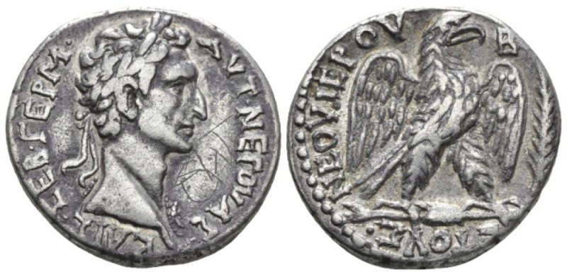 Nerva, 96-98 Tetradrachm 97-98 (year 2), AR 25mm., 14.79g. Laureate bust r., wea...