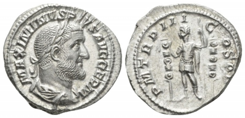 Maximinus I, 235-238 Denarius circa 238, AR 20mm., 3.47g. Laureate, draped and c...