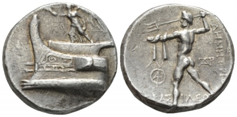 Kingdom of Macedon, Demetrios Poliorketes 294-288 Tarsus Tetradrachm circa 300-2...