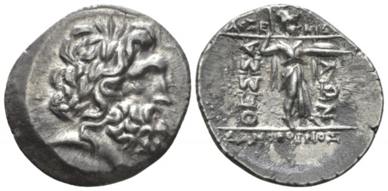 Thessaly, Thessalian League Drachm mid-late I century, AR 23mm., 6.12g. Laureate...